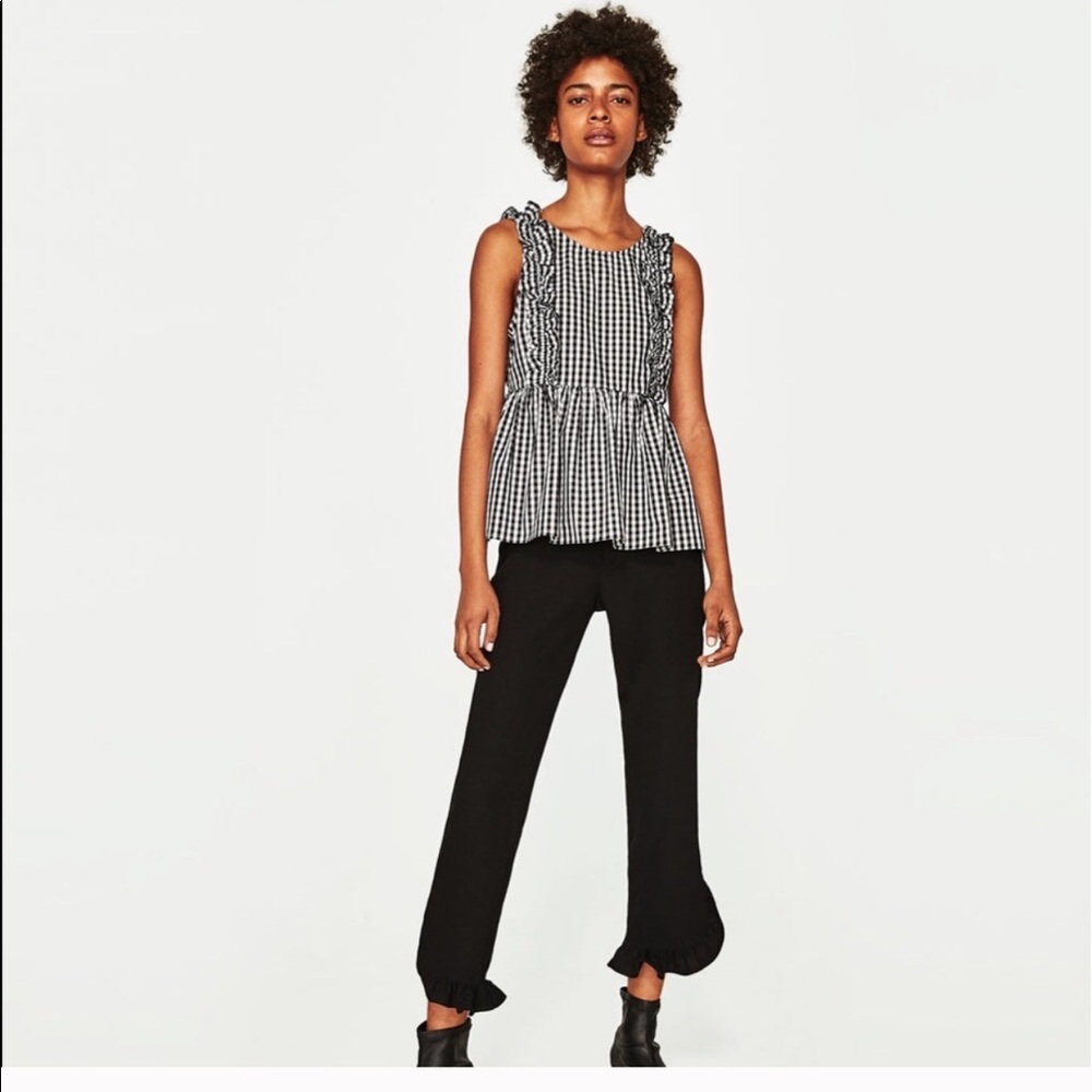 Zara gingham top